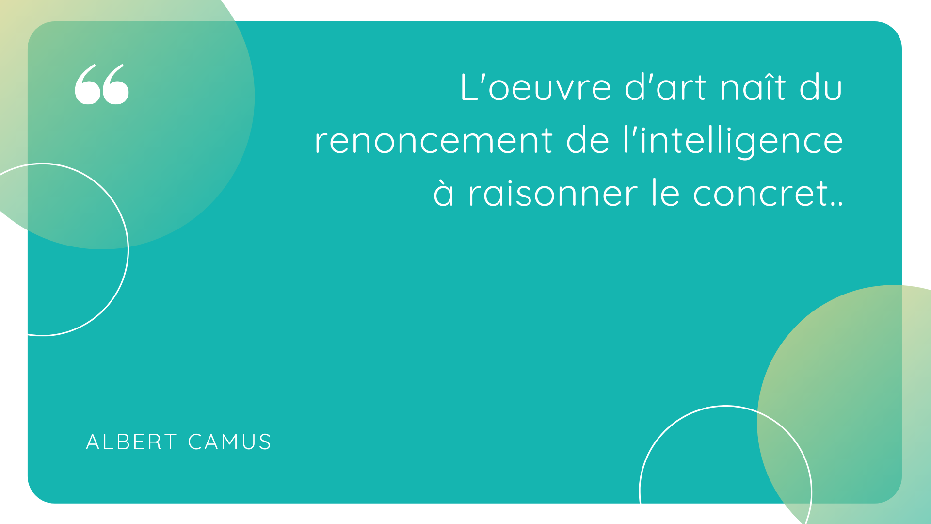 L oeuvre d art nai t du renoncement de l intelligence a raisonner le concret